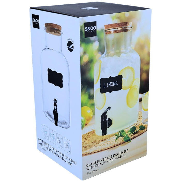 S&CO - Glass Beverage Dispenser 5L