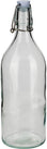 Glass Bottle w/ Stopper 1L - Clear Glass Bottle w/ Stopper 1L - Clear