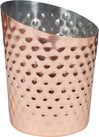 CLR - PK-84674 - French Fry Cup - SS - Cross Cut - Hammered Copper Plated - Discontinued CLR - PK-84674 - French Fry Cup - SS - Cross Cut - Hammered Copper Plated - Discontinued