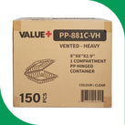 Value+ - PP - Premium Food Container - 8x8x3 Value+ - PP - Premium Food Container - 8x8x3