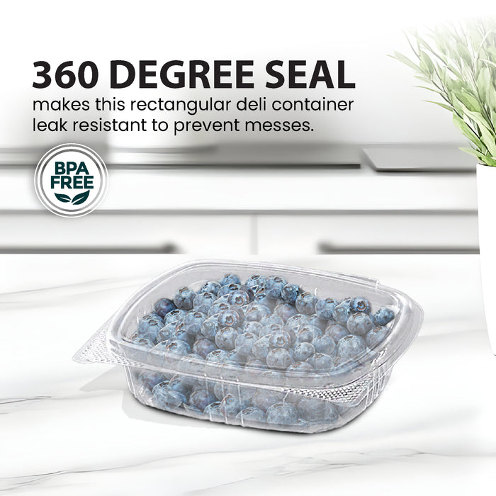 Genpak - Hinged Deli Container - Clear - 8oz - AD08
