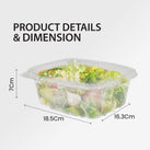Genpak - Hinged Deli Container - Clear - 24oz - AD24 Genpak - Hinged Deli Container - Clear - 24oz - AD24