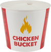 Hot Pack - Chicken Round Bucket with Lid - 130oz - Paper - Combo