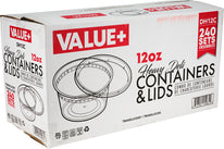 Value+ - 12oz Round Deli Container w/Lids Value+ - 12oz Round Deli Container w/Lids