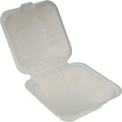 Eco-Craze - 6x6 Bagasse Clamshell Container Eco-Craze - 6x6 Bagasse Clamshell Container