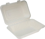 Eco-Craze - 9x6x3 Bagasse Clamshell Container