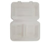 Eco-Craze - Bagasse Clamshell Container - 9X6 - 2 Comp