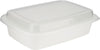 Value+ - 32oz Rectangular White Plastic Container