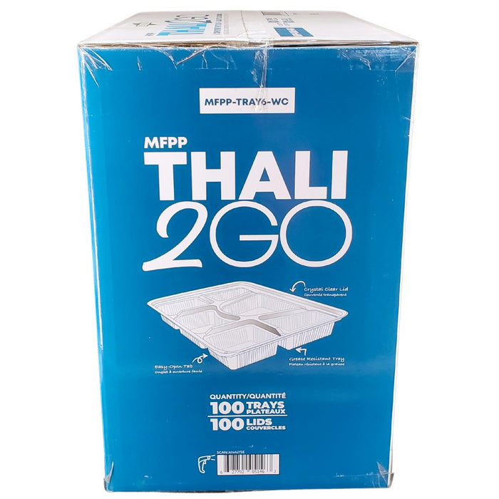 CLR - Eco-Craze - 6 Comp Thali - White - MFPP