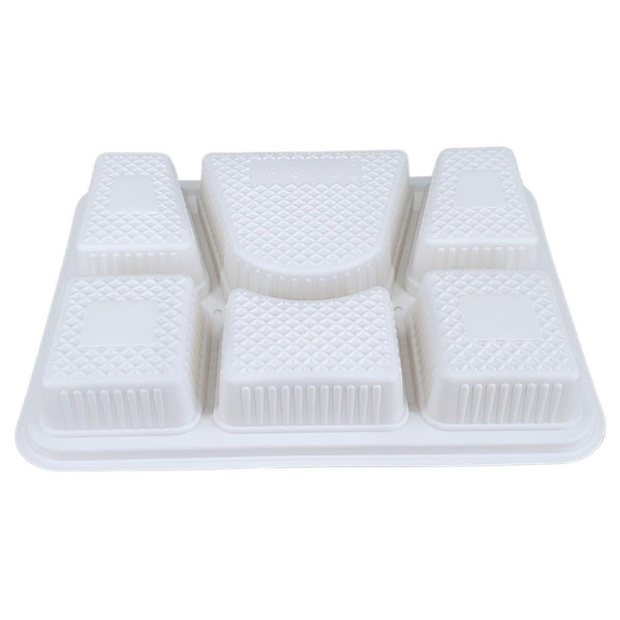 CLR - Eco-Craze - 6 Comp Thali - White - MFPP