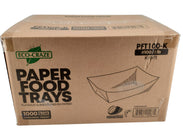 Eco-Craze PFT100-K #100 1 lb Kraft Paper Food Tray Eco-Craze PFT100-K #100 1 lb Kraft Paper Food Tray