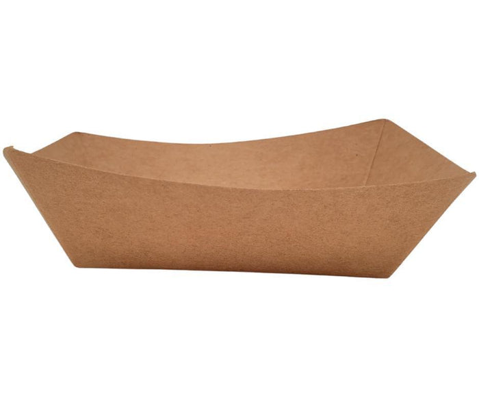 Eco-Craze PFT100-K #100 1 lb Kraft Paper Food Tray