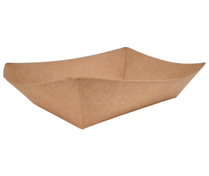 Eco-Craze PFT200-K #200 2 lb Kraft Paper Food Tray