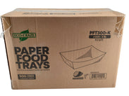 Eco-Craze - PFT300-K #300 3 lb Kraft Paper Food Tray Eco-Craze - PFT300-K #300 3 lb Kraft Paper Food Tray