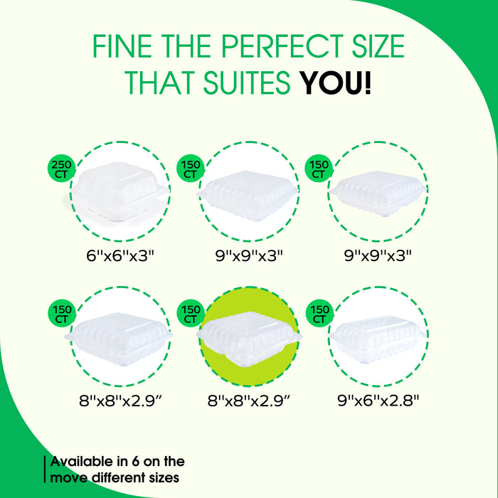 Value+ - PP-883C-VH Premium Food Container 8x8x2.9