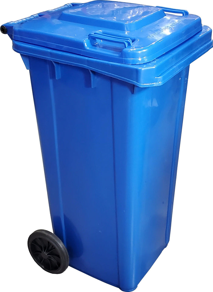 XC - 120L Blue Plastic Recycle Container w/Lid
