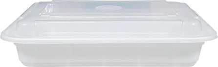 CLR - Pactiv - NC868 - Versa 28oz Rectangular White Combo CLR - Pactiv - NC868 - Versa 28oz Rectangular White Combo
