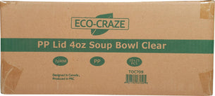 Eco-Craze - PP Lid 4oz Soup Bowl Clear Eco-Craze - PP Lid 4oz Soup Bowl Clear