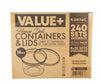 Value+ - 16oz Deli Container - Heavy - White - Retail Pack