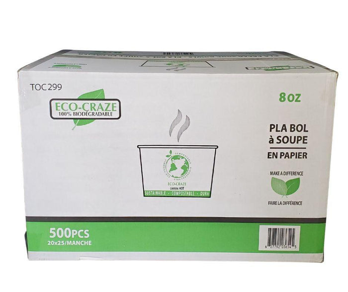 CLR - Eco-Craze - PLA - 8oz Soup Paper Cups