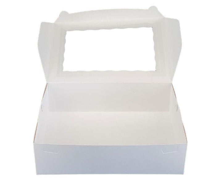 EB - 14 x 10 x 4 - 12 Cupcake Box with Window - White - 5284A