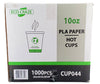 Eco-Craze - 10oz PLA Single Wall Hot Paper Cup