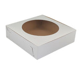 EB - White Cake Boxes - W/Window - 9x9x2.5 (Pie Box) EB - White Cake Boxes - W/Window - 9x9x2.5 (Pie Box)