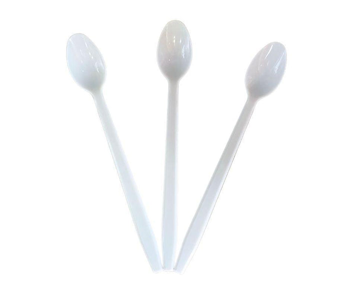 Value+ - Plastic - Soda Spoon - White - RP4006 - 8'' Approx.