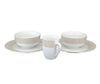 S&CO - Dinnerware Set - Taupe Band (16 PCS)