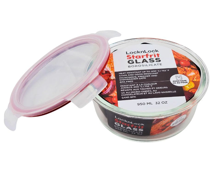 Lock & Lock - Glass Container - Round - 950ML 08/20
