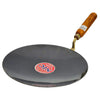 Noor - Iron Tava 12 - Concave w/Wooden Handle