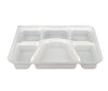 Take Out Tray - 6 Comp. - Combo - Black/White (Thali)