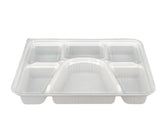 Take Out Tray - 6 Comp. - Combo - Black/White (Thali) Take Out Tray - 6 Comp. - Combo - Black/White (Thali)