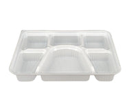 Take Out Tray - 6 Comp. - Combo - Black/White (Thali)