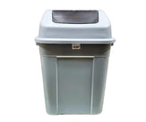 XC - 30L Square Waste Bin w/Push Lid - Grey XC - 30L Square Waste Bin w/Push Lid - Grey