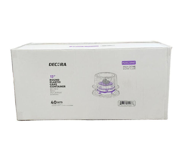 Decora - 12inch - Plastic Round Cake Box - Clear - Combo