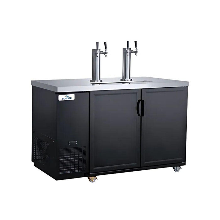 Glacier - Dual Tap Kegerator 2 Door 61*27*36 - GDD-61