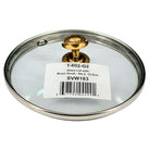 Glass Lid with Brass Knob - No.2, 12.5cm Glass Lid with Brass Knob - No.2, 12.5cm