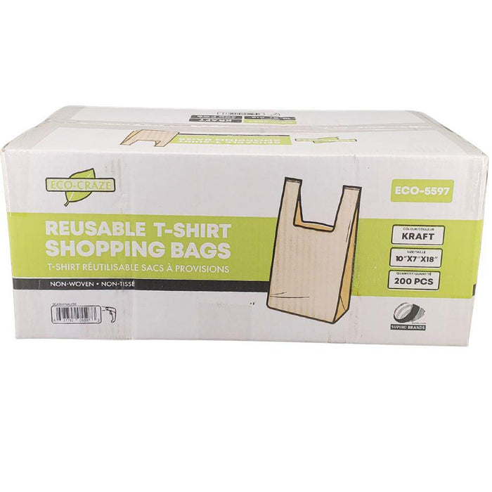 Eco-Craze - 10x7x18 – Non Woven - Plain Reusable Shopping Bag