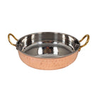 Copper Fry pan SS Hammered No.4 with 2 Gold Handle, 18cm, 800ml Copper Fry pan SS Hammered No.4 with 2 Gold Handle, 18cm, 800ml