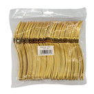 Plastic Fork - Gold - 18.7x2.8cm - SF54 Plastic Fork - Gold - 18.7x2.8cm - SF54