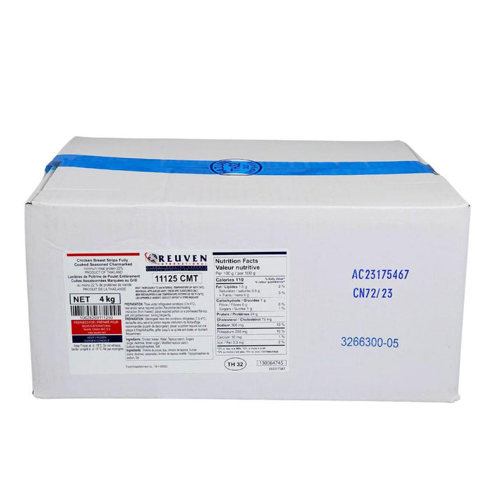 Frozen - Reuven - Cooked - Grilled Chicken Breasts Strips - Halal