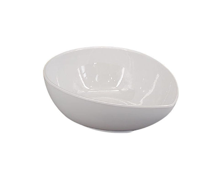 Melamine Tear Drop Bowl - White - 4.1