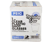 Morning Dew - 1oz Clear Plastic Shot Glass - PS1C Morning Dew - 1oz Clear Plastic Shot Glass - PS1C