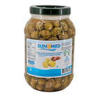 Sun Med - Green Stuffed Olives With Almonds - Super Colossal Sun Med - Green Stuffed Olives With Almonds - Super Colossal