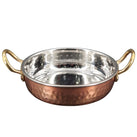 Copper Fry pan SS Hammered No.2 with 2 Gold Handles, 13.5cm, 300ml Copper Fry pan SS Hammered No.2 with 2 Gold Handles, 13.5cm, 300ml