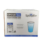 Morning Dew - 16oz Cold Paper Cups - Ice Blue Print - CPC16R Morning Dew - 16oz Cold Paper Cups - Ice Blue Print - CPC16R