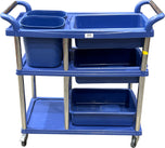 Spartano - Restaurant Cart w/ 3 Trays + 2 Buckets - 4880 Spartano - Restaurant Cart w/ 3 Trays + 2 Buckets - 4880
