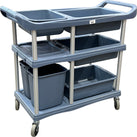 Spartano - Large, Utility Cart w/ 4 Trays + 2 Buckets - Black - 4879 Spartano - Large, Utility Cart w/ 4 Trays + 2 Buckets - Black - 4879