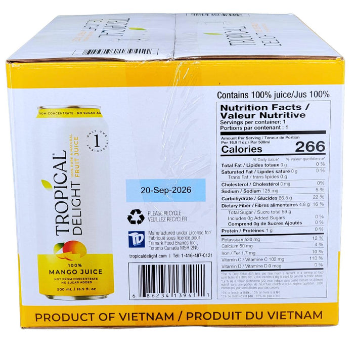 Tropical Delight - Juice - Mango - Cans